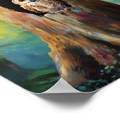 木のフクロウ4 ポスター (角)