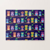 木のフクロウ ジグソーパズル (横)