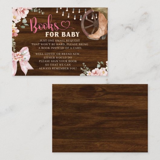 木のフローラ素朴ブーツまたは弓ジェンダーの明かす エンクロージャーカード (正面/裏面)