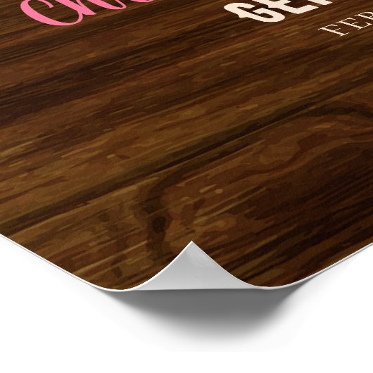 木のフローラ素朴ブーツまたは弓ジェンダーの明かす ポスター (角)