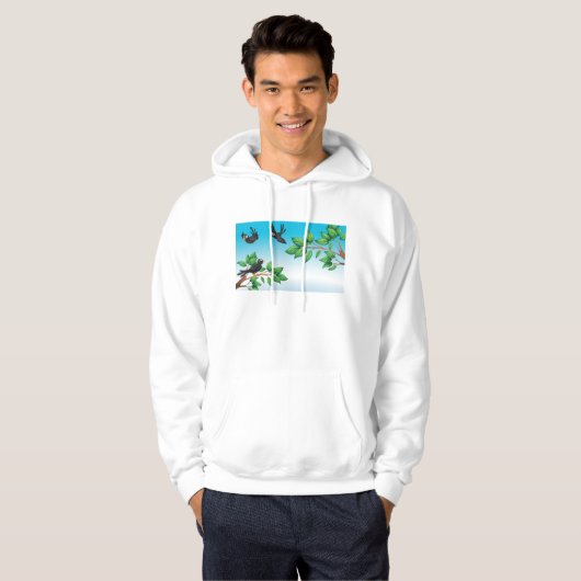 木のフード付きスウェットシャツ パーカ (正面フル)