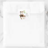 木のブライダルに化け結婚たサル スクエアシール (バッグ)