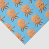 木のプリントで可愛いフェイク漫画タコ 薄葉紙 (詳細)