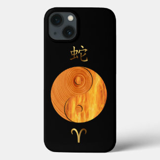 木のヘビの年と牡羊火のサインのケース iPhone 13ケース