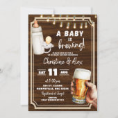 木のベビー素朴が共同で赤ちゃんシャワーを刈っている 招待状 (正面)