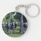 木のペンキの馬 キーホルダー (裏面)