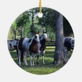 木のペンキの馬 セラミックオーナメント (裏面)