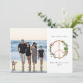 木のボタニカル平和のサイン ラブ ジョイ クリスマス フォト (スタンド正面)