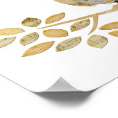 木のポスターに描かれた目の広いフクロウ ポスター (角)