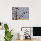 木のポスターに登場する鳥 ポスター (ホームオフィス)