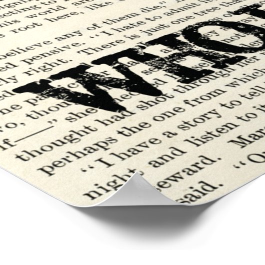 木のポスターを書くのが大好きな女の子 ポスター (角)