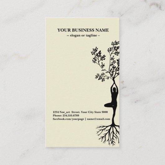 木のポーズ23 名刺 (裏面)