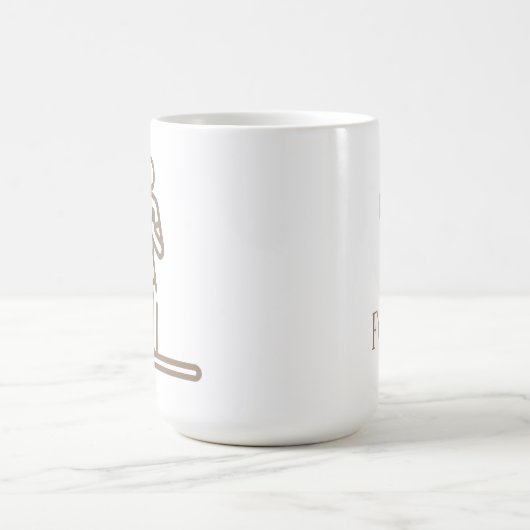 木のポーズ、落ち着いて焦点を合わせ、ヨーガクール、白 コーヒーマグカップ (中央)