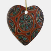 木のポーランドのプレートのデザイン セラミックオーナメント (右)