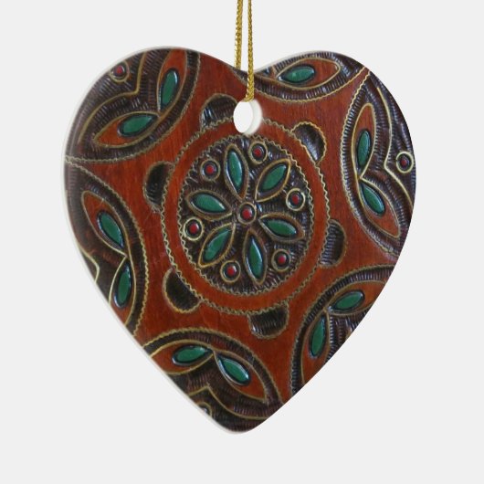 木のポーランドのプレートのデザイン セラミックオーナメント (右)