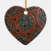 木のポーランドのプレートのデザイン セラミックオーナメント (正面)