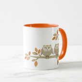 木のマグの愛フクロウ マグカップ (正面右)