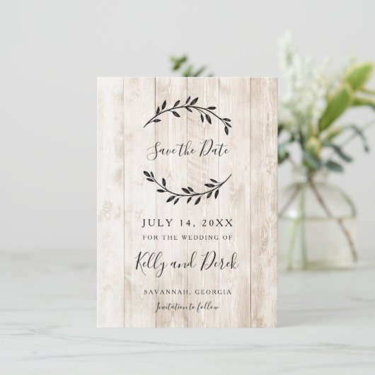 木のミニマ素朴リストの支部が日付を救う 招待状 (スタンド正面)