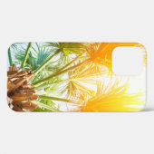 木のヤシの明るい太陽の夏の背景。トロピカルp Case-Mate iPhoneケース (裏面 (横))