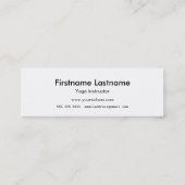 木のヨガポーズのスティック図。 スキニー名刺 (裏面)