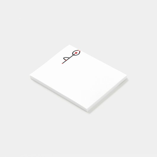 木のヨガポーズのスティック図。 ポストイット (アングル)