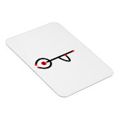 木のヨガポーズのスティック図。 マグネット (右側)