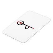 木のヨガポーズのスティック図。 マグネット (左側)