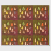 木のラッかわいらしピング紙 ラッピングペーパー (フラット)