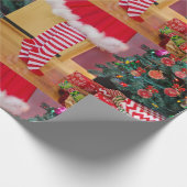 木のラッピング紙のトリミング ラッピングペーパー (角)