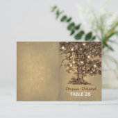 木のランタン ツリー 結婚式 ゲストカード 招待状 (スタンド正面)