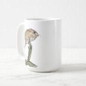 木のリアルな水色マウス コーヒーマグカップ (正面左)