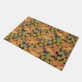 木のリスヴィンテージアールヌーボー ドアマット (アングル)