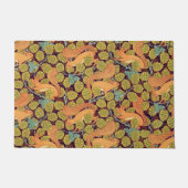 木のリスヴィンテージアールヌーボー ドアマット (正面)