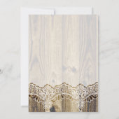 木のリハーサルのディナー結婚にレース&ひまわり 招待状 (裏面)