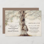 木のリハー素朴サルディナー 招待状 (正面/裏面)