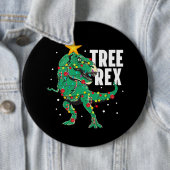 木のレックスおもしろいREx愛恐竜クリスマスツリー 缶バッジ (インサイチュ)