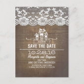 木のレースとメイスンジャーは日付を除いて素朴な 案内ポストカード (正面)