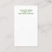 木のロゴの縦のカイロプラクティックの名刺 名刺 (裏面)