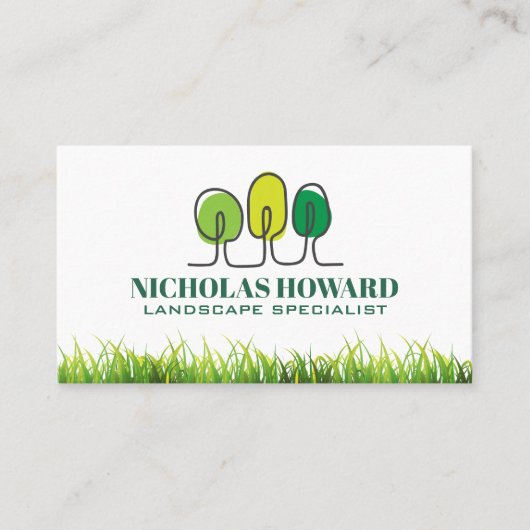 木のロゴ | グラス 名刺 (正面)