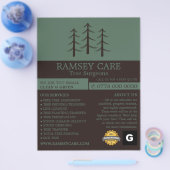 木のロゴ – 木の外科医 – Arborist チラシ (シングル)