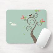 木のロビン マウスパッド (マウス)