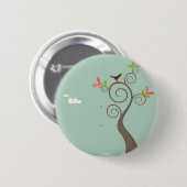 木のロビン 缶バッジ (正面&裏面)