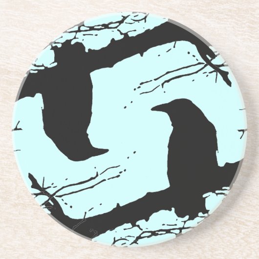 木のワタリガラス コースター (正面)