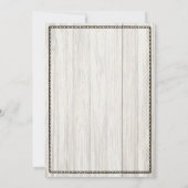 木のヴィンテージのブタのローストの招待状 招待状 (裏面)