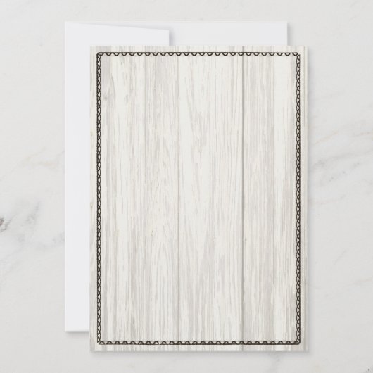 木のヴィンテージのブタのローストの招待状 招待状 (裏面)