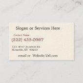 木のヴィンテージの自動車の下の古いトラック 名刺 (裏面)