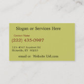 木のヴィンテージの自動車の下の古いトラック 名刺 (裏面)