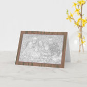 木の一見(写真フレーム) カード (黄色い花)