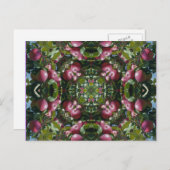 木の万華鏡のように千変万化するパターンの芸術Postcarの赤いりんご ポストカード (正面/裏面)