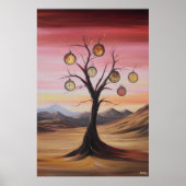 木の上つるのポケットの腕時計の夢の風景 ポスター (正面)